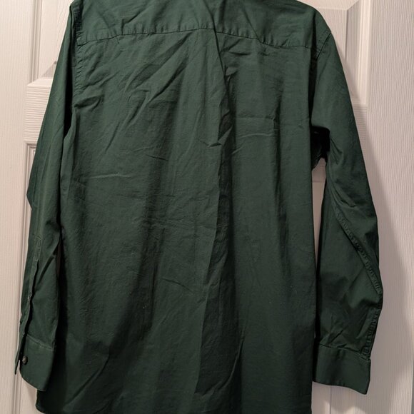 Apt. 9 Slim Fit 16 32/33 Hunter green long sleeve collared dress shirt - Picture 3 of 3